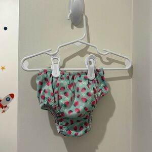 Green Sprouts swim diaper strawberry print